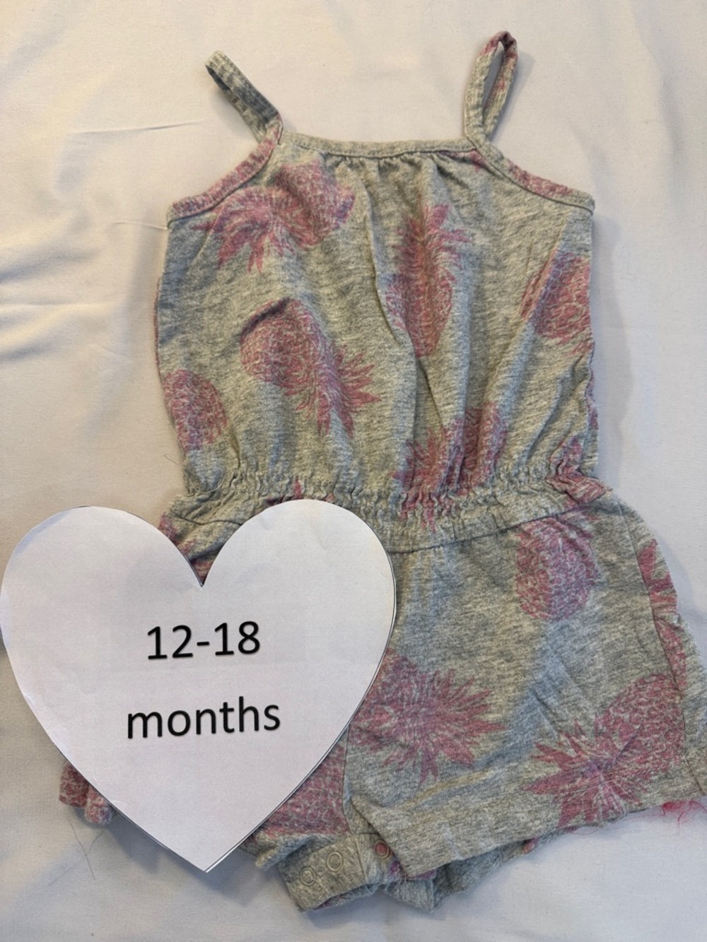 GAP - Gray and Pink Romper/Jumpsuit